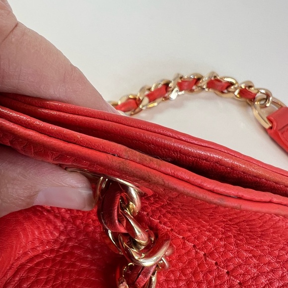 Tory Burch Marion Red/Orange Slouchy Tote w/Dust Bag - Picture 10 of 16